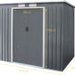 Abri de Jardin en Métal avec Base - Portes Coulissantes