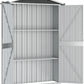 Abri de Jardin Gris - 116x45x175 cm - Acier Galvanisé