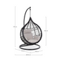 Chaise suspendue avec coussin en acier noir, balançoire pour jardin et piscine
