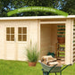 Abri de jardin bois Katy – 4,44 + 3 m² – Prix d’usine