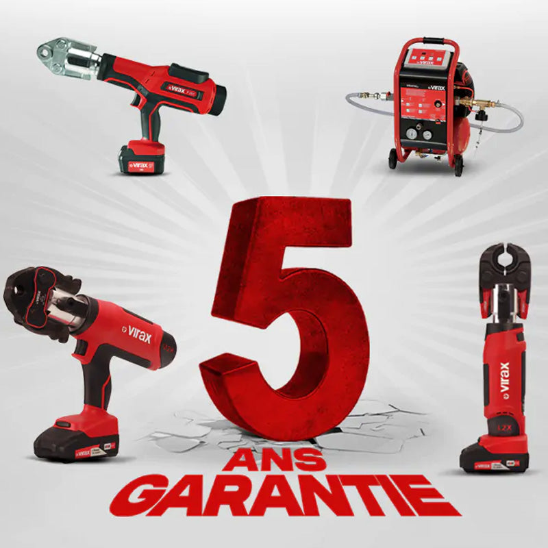 Sertisseuse M2X VIRAX 253551 - 20kN + 2 batteries 18V 2Ah Li-Ion CAS + pince-mère