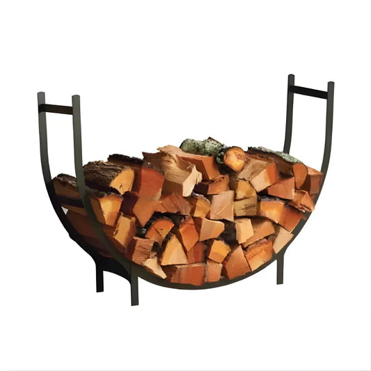 Support à Bois de Chauffage d'Extérieur Noir