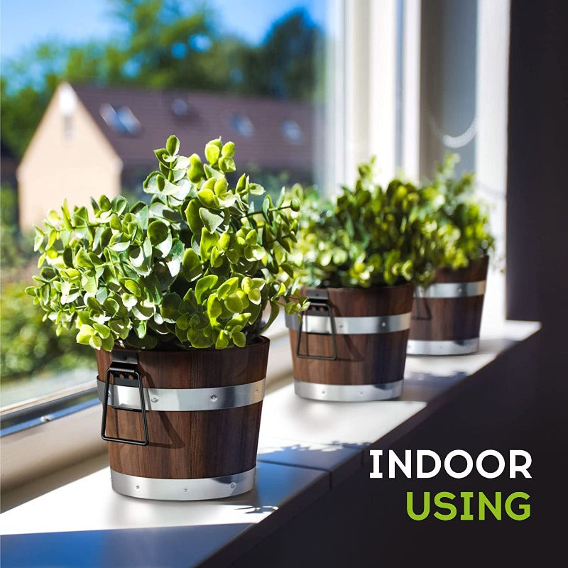 Jardinières en Bois Rustiques avec Ensemble d'Outils de Jardin