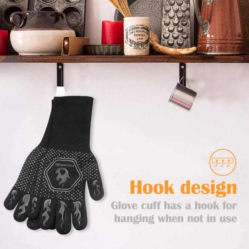 Gants de Barbecue Mitaines Résistantes à la Chaleur