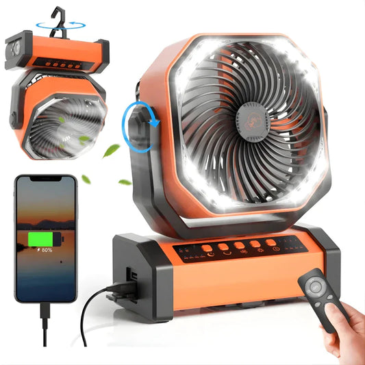 Ventilateur de Camping sans Fil 3 en 1
