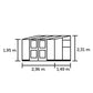 Serre Veranda Aluminium Anthracite et Verre Trempé - 4,4m²