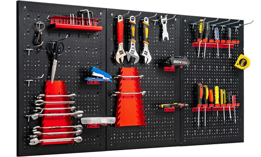 Organisateur d'Outils Mural en Panneau Perforé - Métal