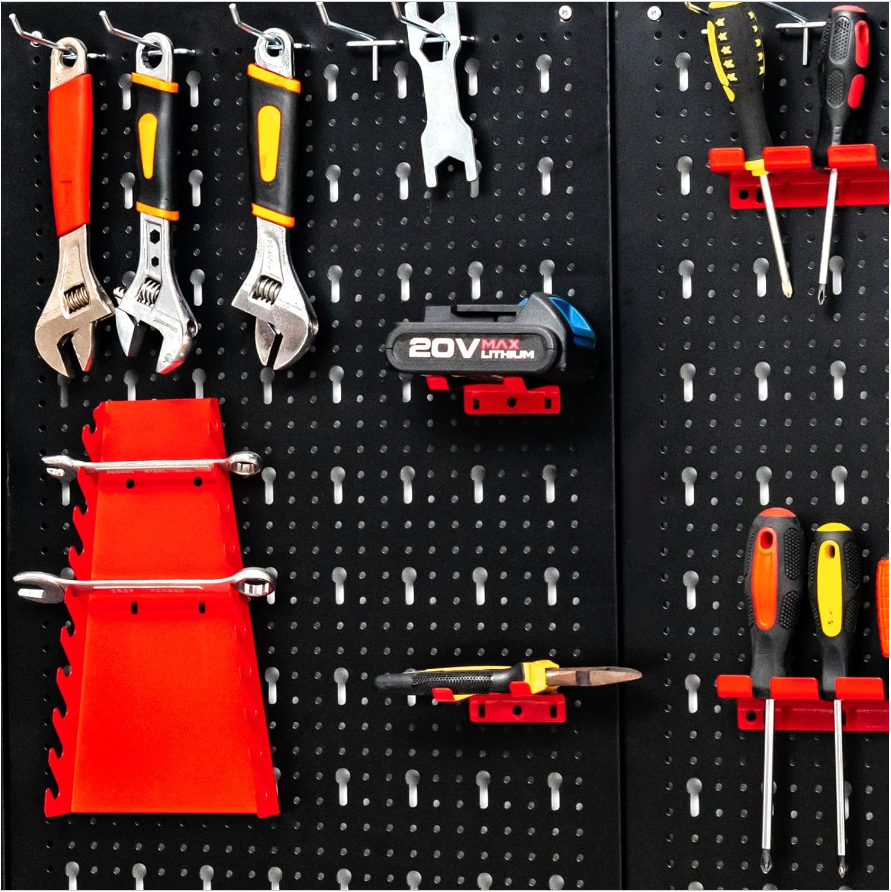 Organisateur d'Outils Mural en Panneau Perforé - Métal