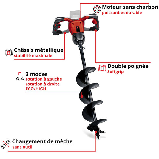 Tarière sans fil GP-EA 18/150 Li BL-Solo Power X-Change 18 V EINHELL 3437000 (Produit seul)