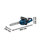 Tronçonneuse 40cm sans-fil BITURBO BOSCH GKE 18V-40 - 0 600 8D3 000 Professional - Machine nue en carton