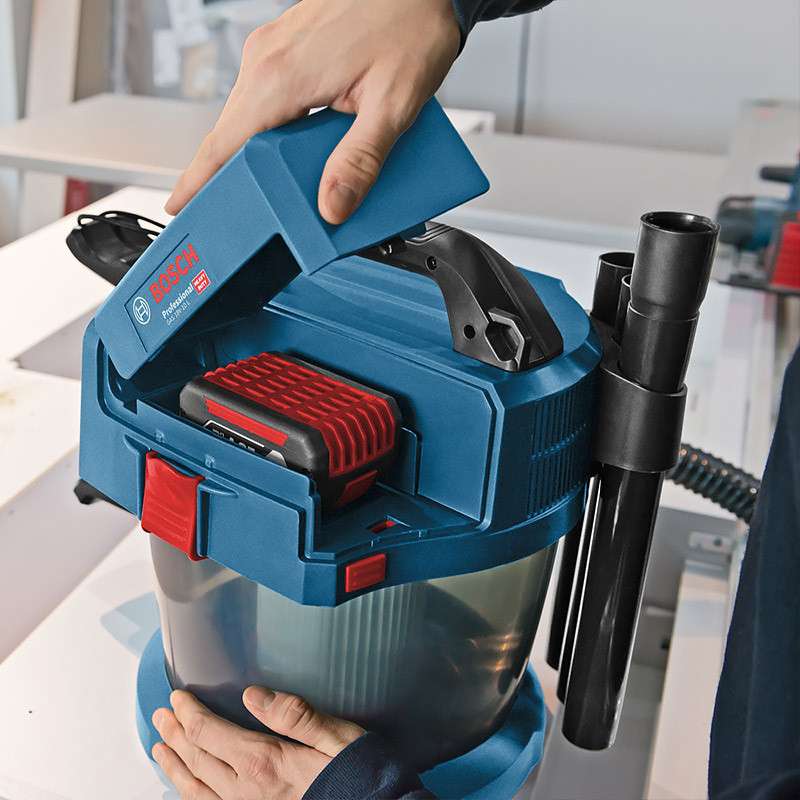 Aspirateur sans fil à roulettes BOSCH 06019C6302 - GAS 18V-10 L Professional (Machine Nue)