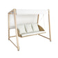 Balancelle 3 places en acier beige