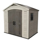 Abri de jardin en résine 4,7 m² Beige et marron