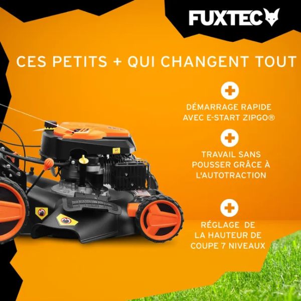 Tondeuse thermique autotractée démarrage électrique 196cm3 51cm -6CV 60L