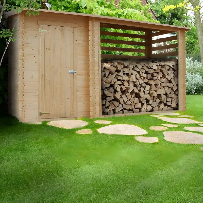 Abri de Jardin 1,1 m2 + Abri à Bûches 3.8 m3