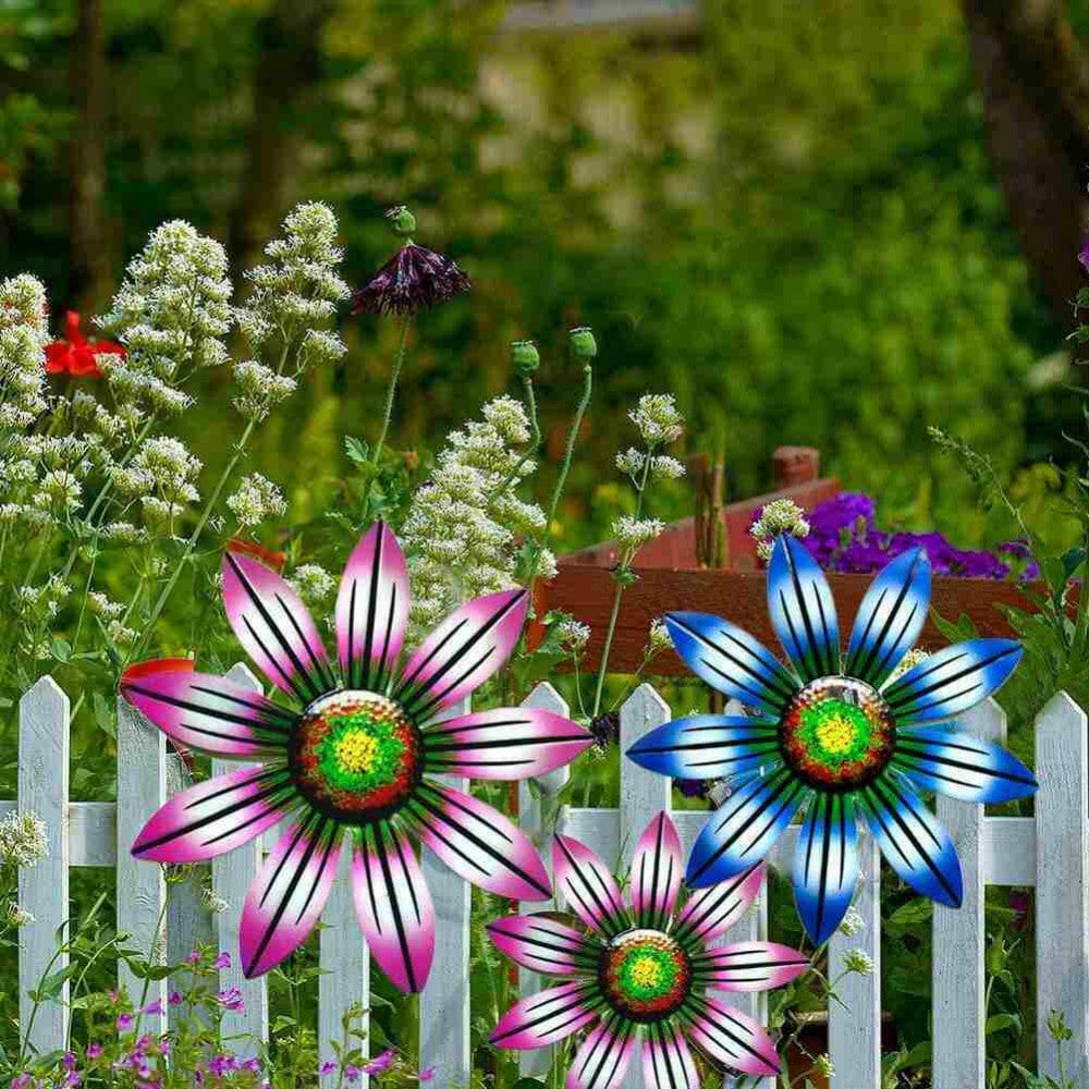 Décoration Murale Extérieure " Fleurs Colorées "