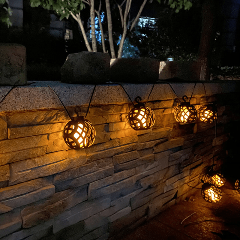 Guirlande de Lanterne Solaire Effet Flamme