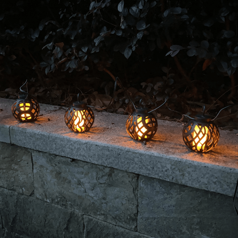 Guirlande de Lanterne Solaire Effet Flamme