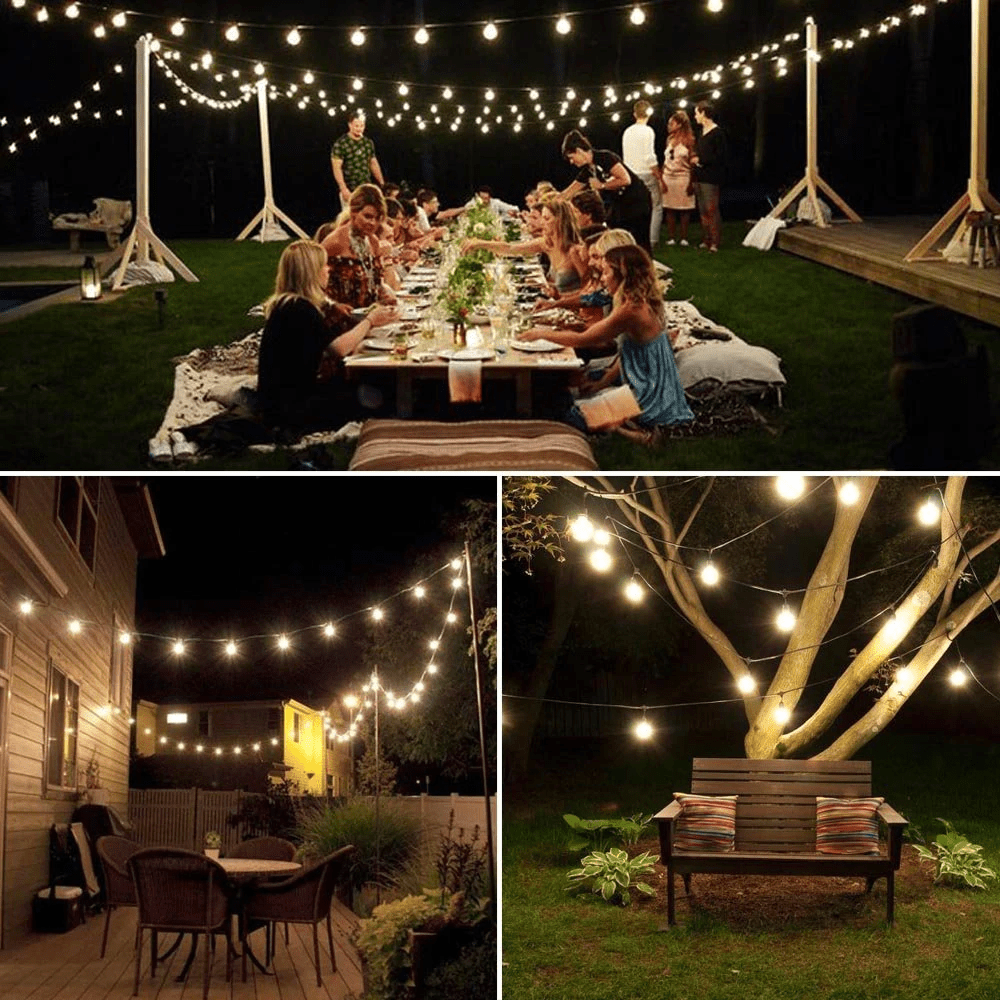 Guirlande Solaire Extérieure LED en Forme d'Ampoule