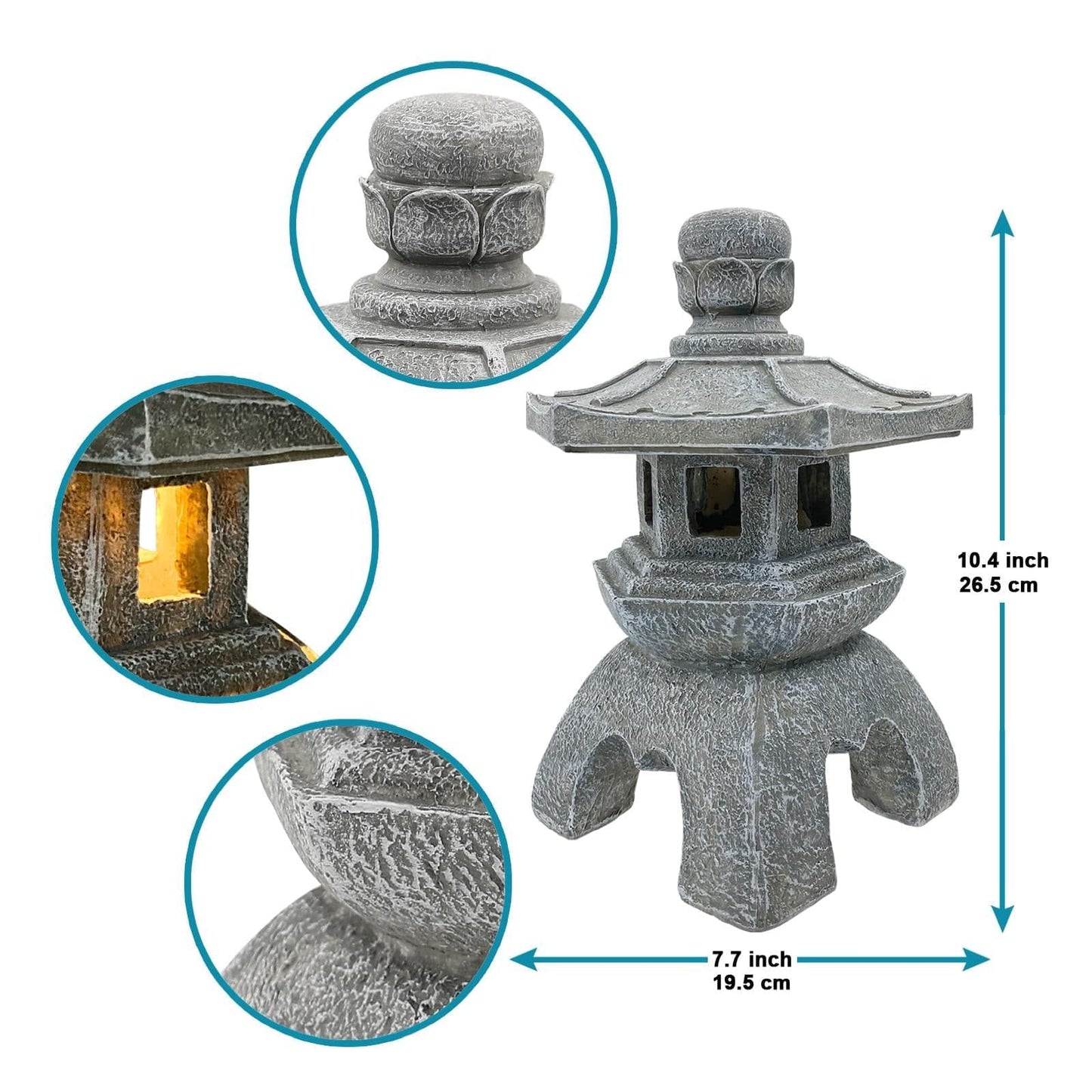 Lanterne Japonaise Solaire pour Éxterieure