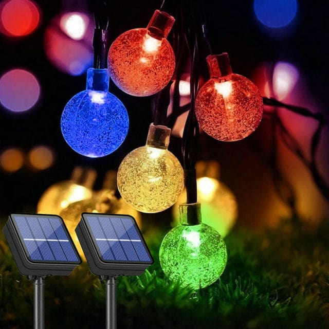 Guirlande Solaire Extérieure LED en Forme d'Ampoule