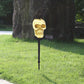 Lampe Solaire de Jardin Originale "Le Corbeau et Le Crâne"