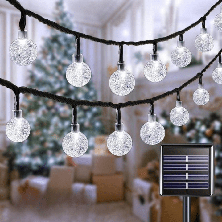 Guirlande Solaire Scintillante Cristal LED