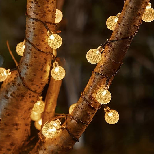 Guirlande Solaire Scintillante Cristal LED
