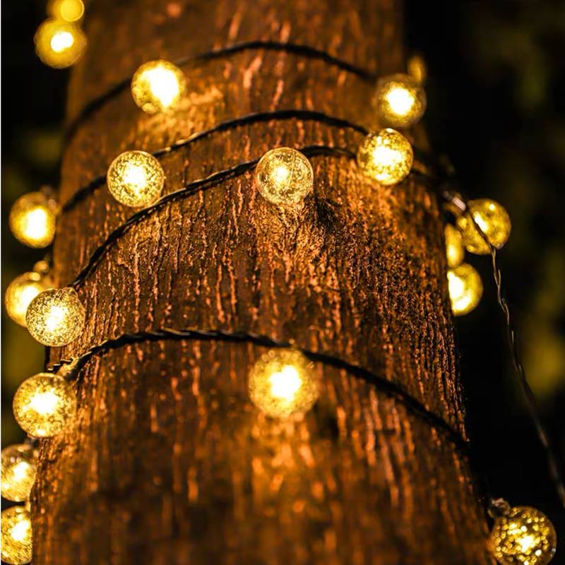 Guirlande Solaire Scintillante Cristal LED