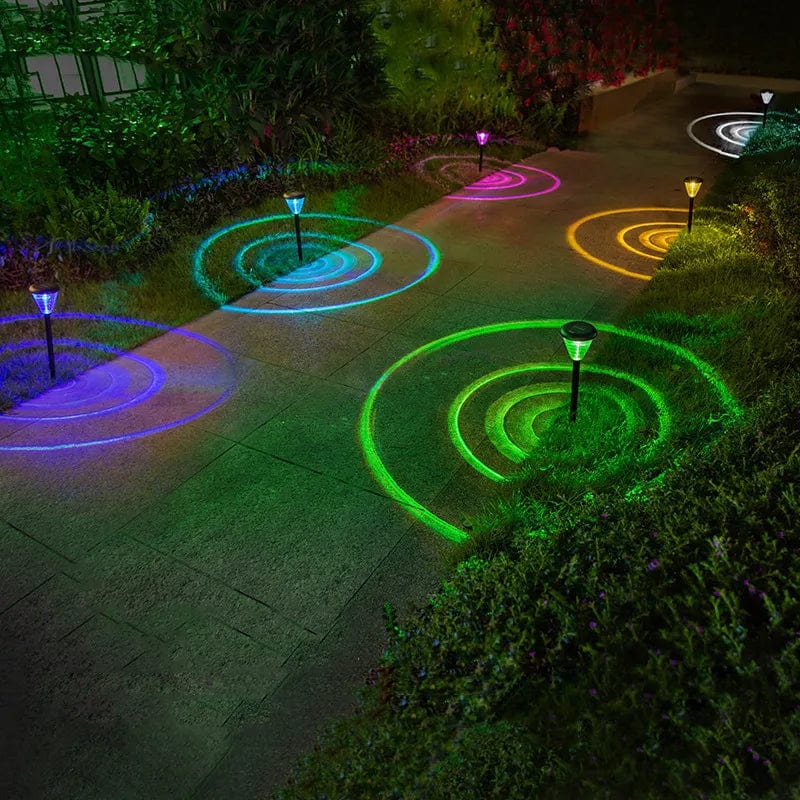 Lampe de jardin Solaire Multicolore 8LED (Pack de 2)