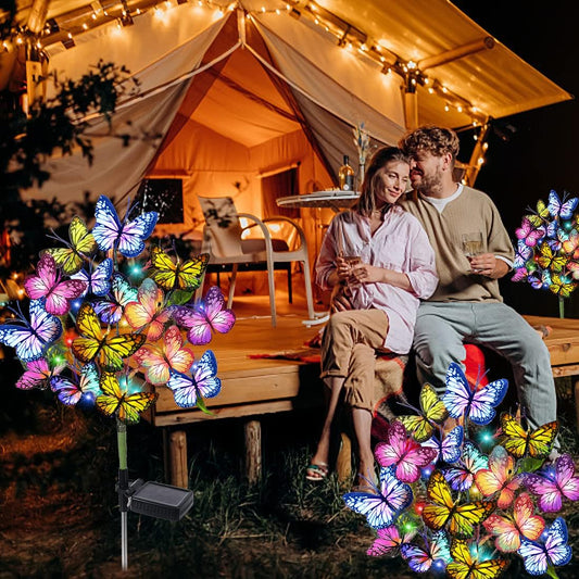 Lampe Solaire d'Extérieur Papillons