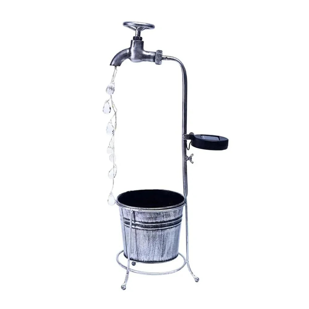 Lampe-Vase Solaire Gouttelettes d'eau Scintillantes