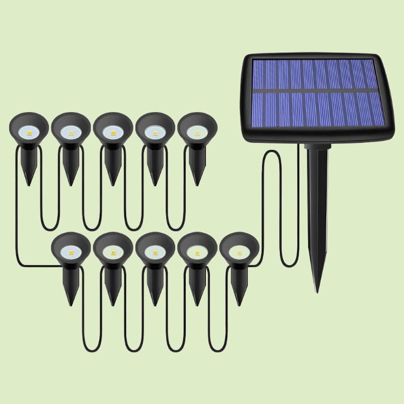 Lampes de Pelouse Solaires Ultra-Lumineuses (Lot de 8  + 2 Offertes)