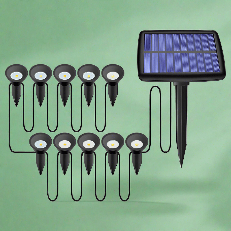 Lampes de Pelouse Solaires Ultra-Lumineuses (Lot de 8  + 2 Offertes)