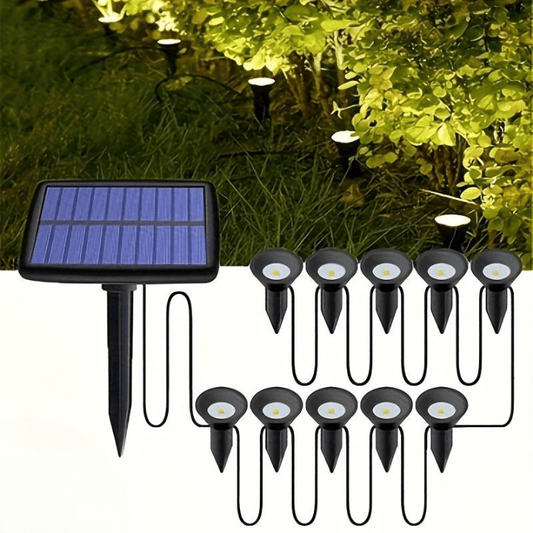 Lampes de Pelouse Solaires Ultra-Lumineuses (Lot de 8  + 2 Offertes)