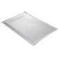 Receveur résine 120x90cm MARMOX RC12090SLATE-9010-LINE - Grille caniveau excentrée - Solid surface - Blanc imitation ardoise