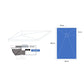 Receveur résine extra-plat 120x90cm MARMOX RC12090LITE-7015 - Grille acier inox - Gris imitation ardoise