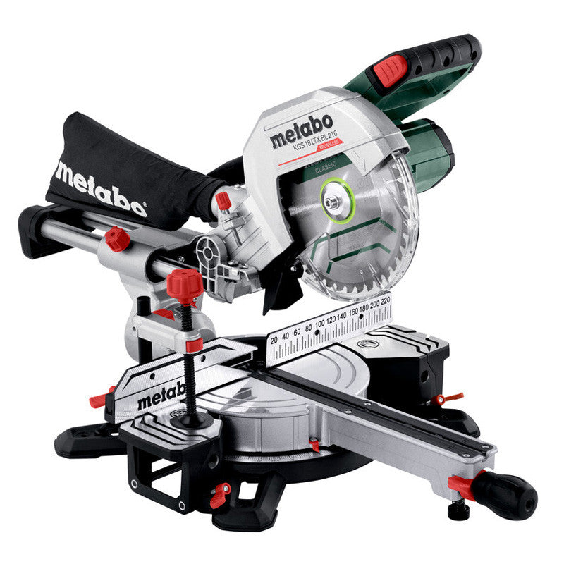 Scie à onglet radiale ∅216 mm 18V - METABO 614216850 - KGS 18 LTX BL 216 nue