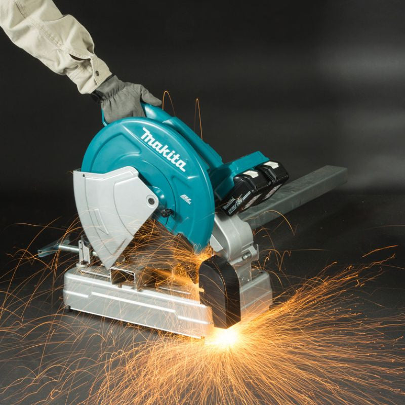 Tronçonneuse à métaux 355mm MAKITA DLW140PG2 - 2 batteries 6,0Ah + chargeur double